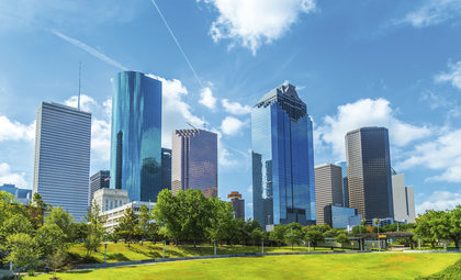 Een park in Houston