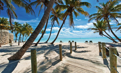 Pad naar het strand van Key West
