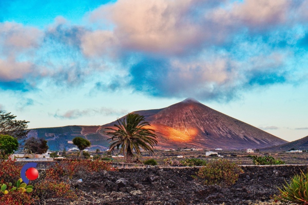 Natuur en gebergte op Lanzarote
