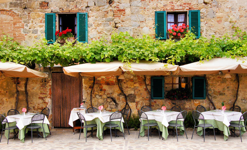 Een restaurantje in Toscane