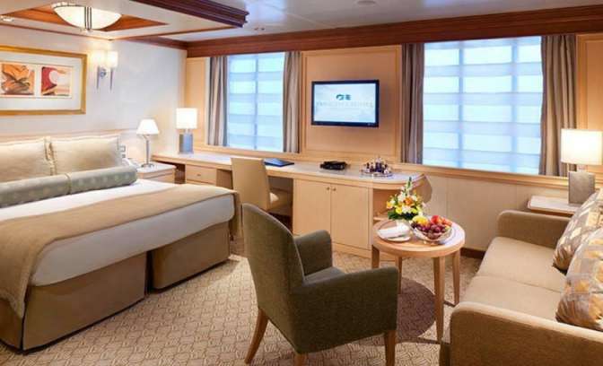 Een suite op de Emerald Princess van Princess Cruises
