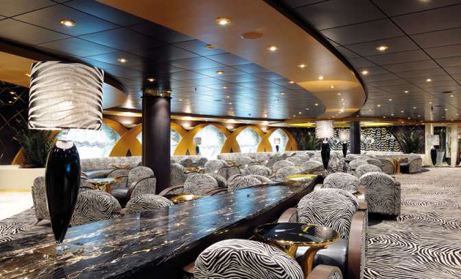 Zebra lounge op de MSC Poesia