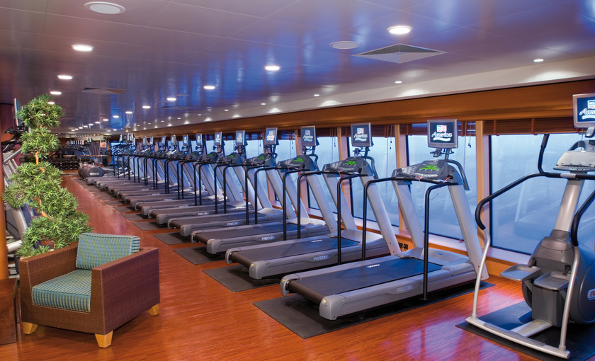 Fitnesscenter op de Norwegian Jade van NCL