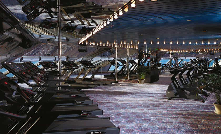 Fitnessruimte rederij Carnival van Carnival Conquest 