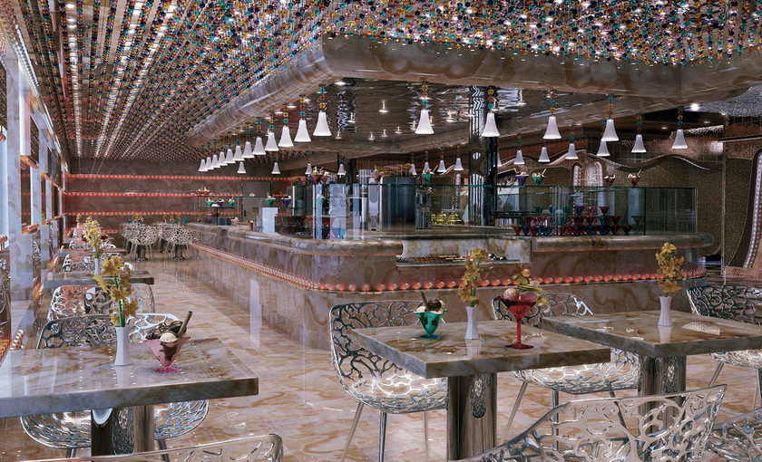 Een ijsbar op de Costa Diadema