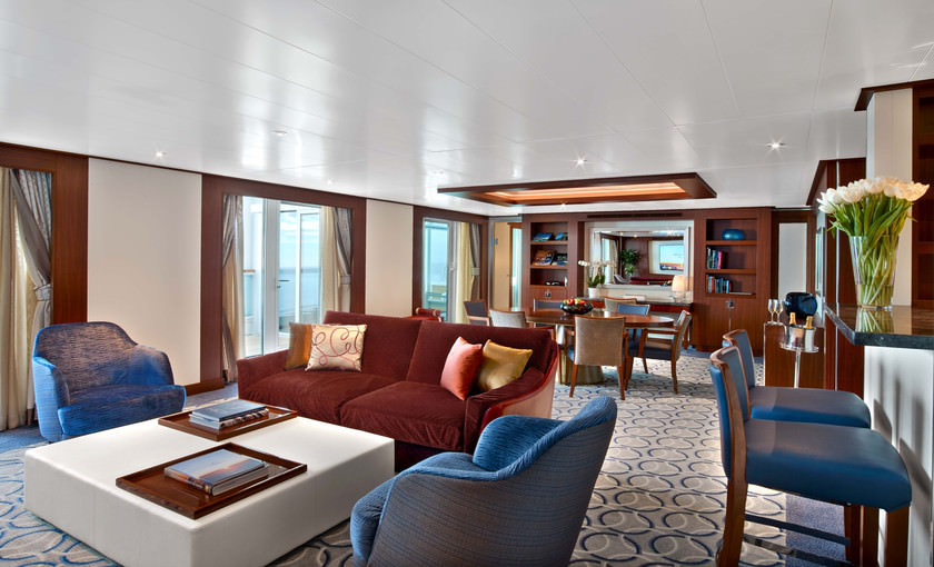 wintergarden suite aan boord van Seabourn Encore