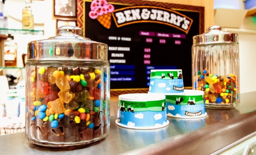 Ben and Jerry ijs bar op de Adventure of the seas