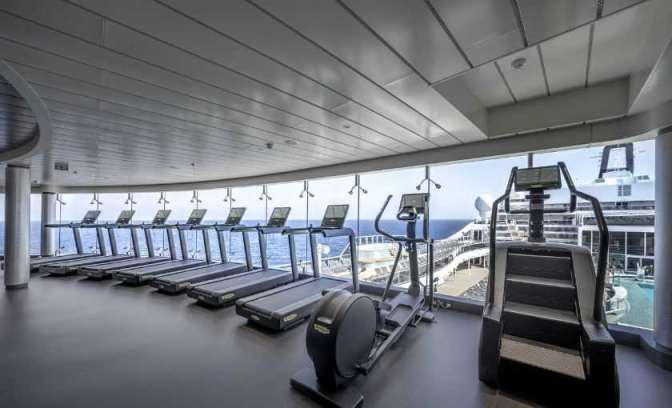 Fitness aan boord MSC World Europa