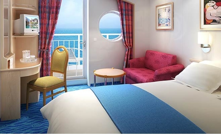 Balkonhut op de Norwegian Sky van NCL