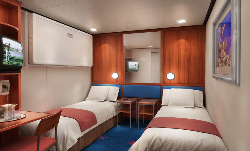 Een binnenhut op de Norwegian Dawn van NCL