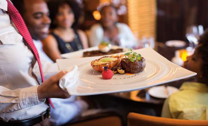 Eten aan boord van rederij Carnival 