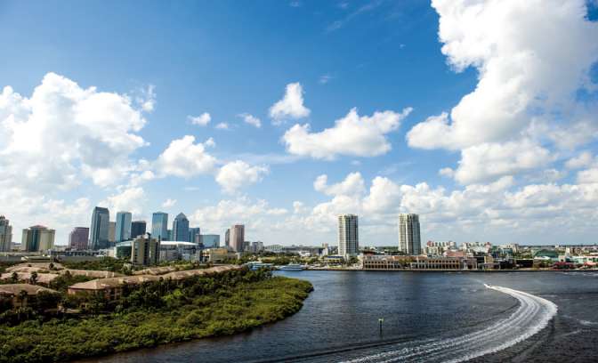 De skyline van Tampa